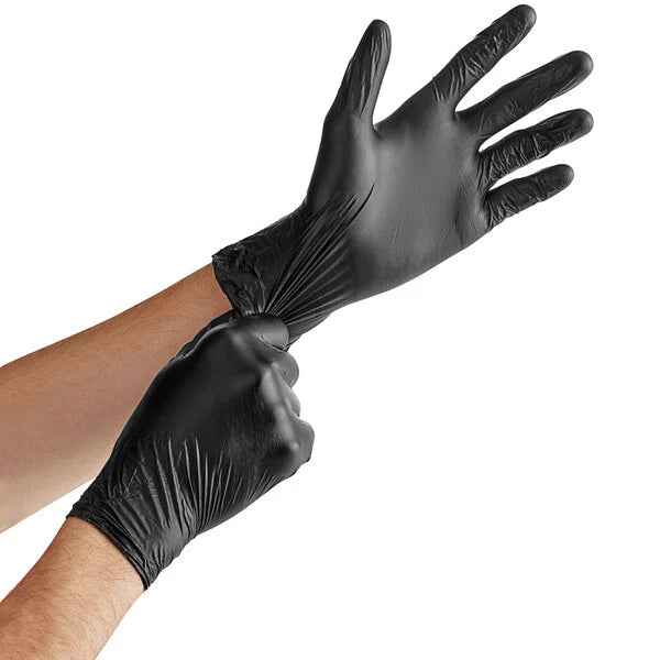Powder Free Nitrile Black Gloves - Small - 1,000/Case