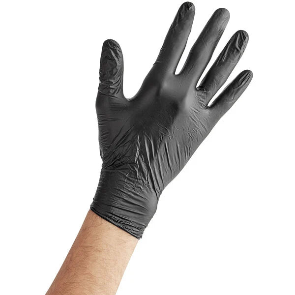 Powder Free Nitrile Black Gloves - Medium - 1,000/Case