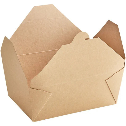 Bio-Plus-Earth Kraft Microwavable Paper #4 - 7 3/4" x 5 1/2" x 3 1/2" - 160/Case