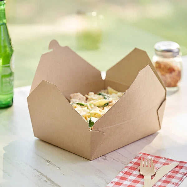 Bio-Plus-Earth Kraft Microwavable Paper #3 - 7 3/4" x 5 1/2" x 2 1/2" - 200/Case