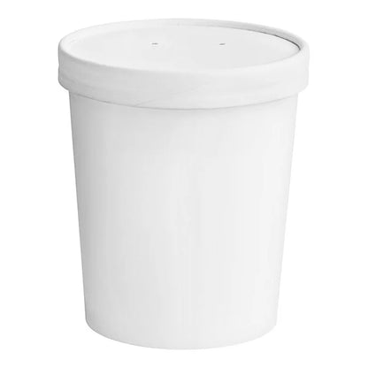 8 oz White Paper Cup Lid - 500/Case