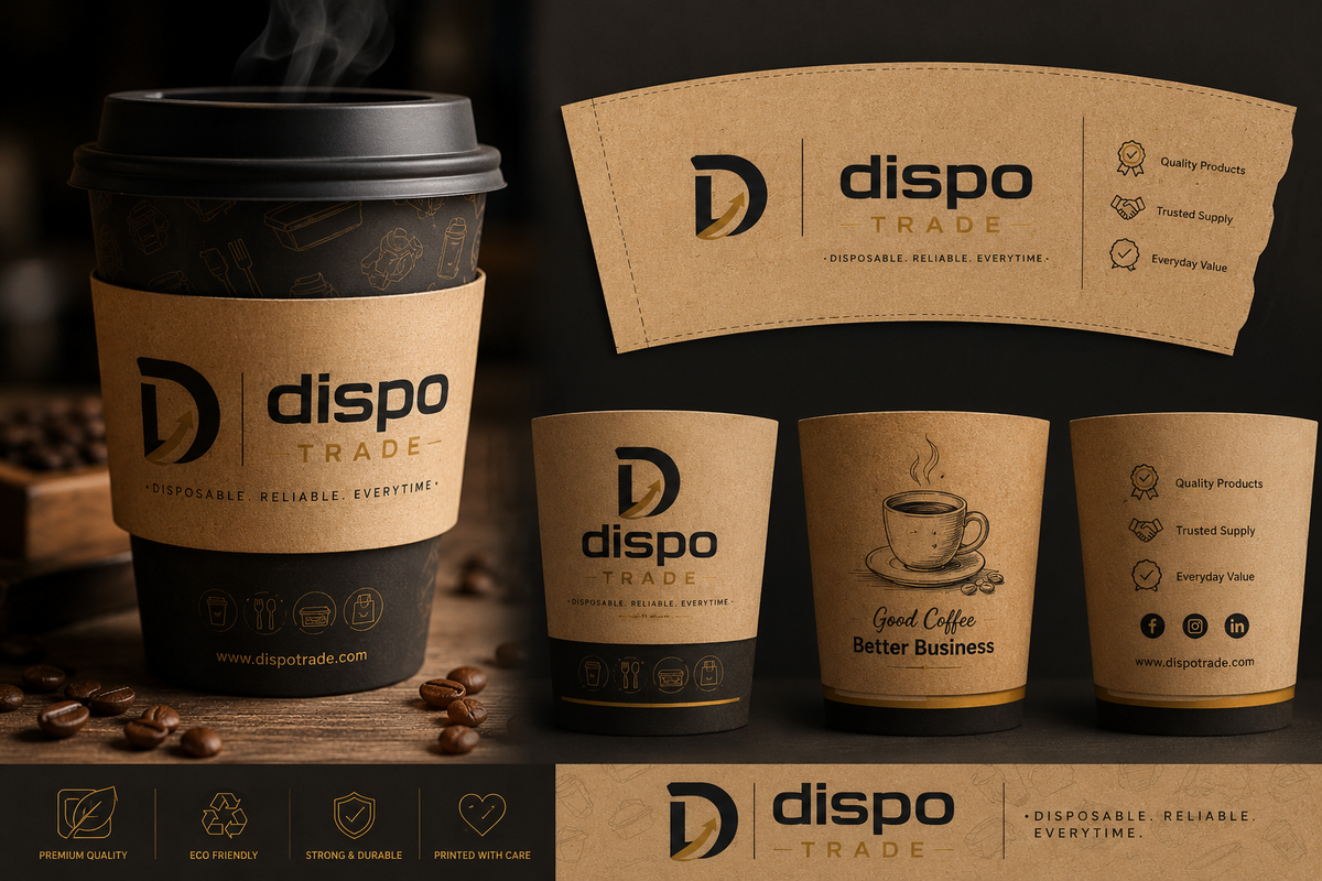 Kraft Coffee Cup Sleeve - 1,000/Case