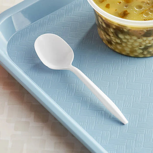 Soup Spoon White Medium Weight (No Wrap) - 1,000/Case