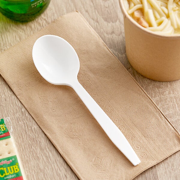 Soup Spoon White Heavy Weight (No Wrap) - 1,000/Case