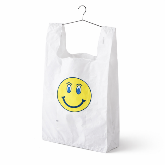 White T-Sack Happy Face 12X7X22 15 Mic - 800/Case