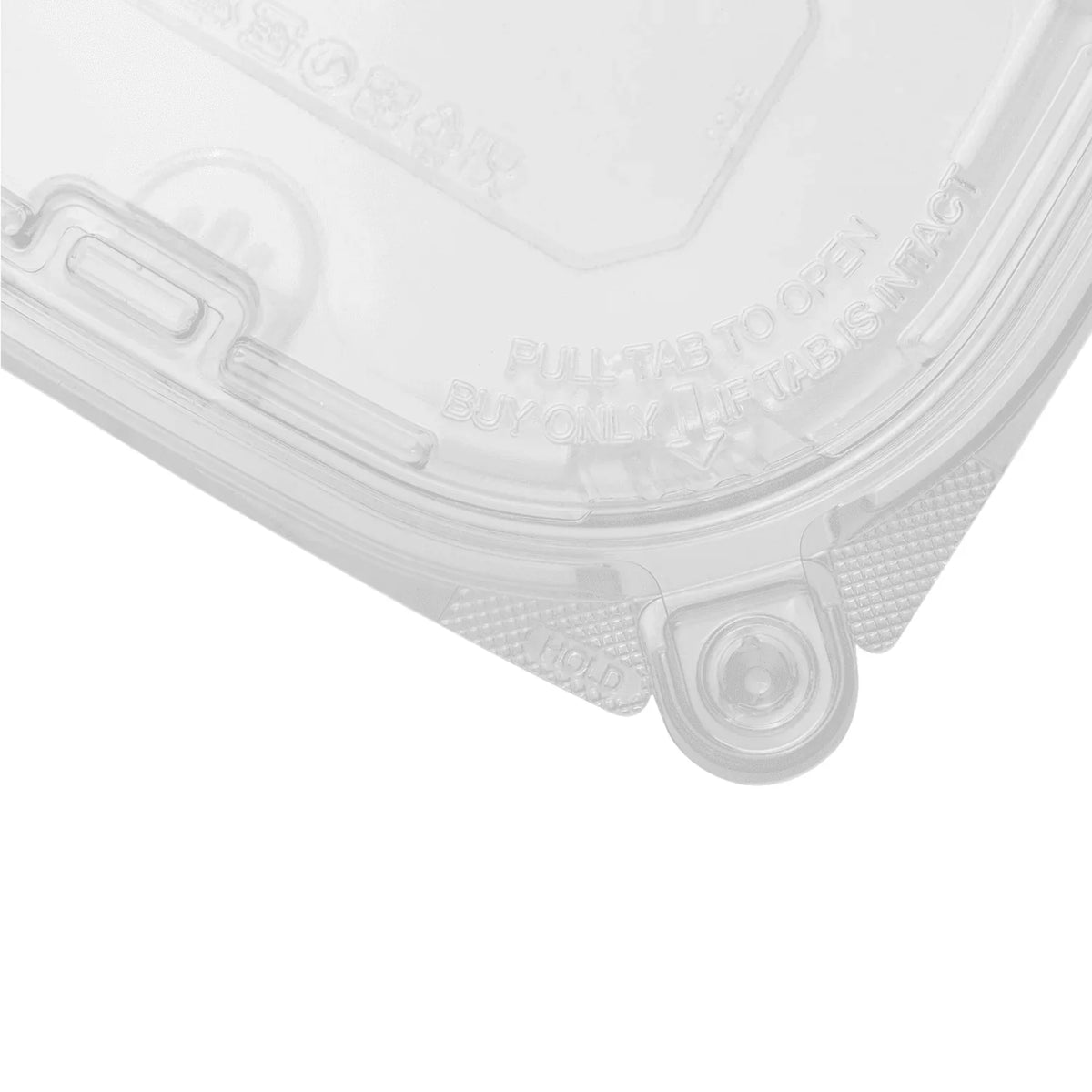 32oz PET Plastic Tamper Evident Hinged Deli Containers with Lid - 200/Case