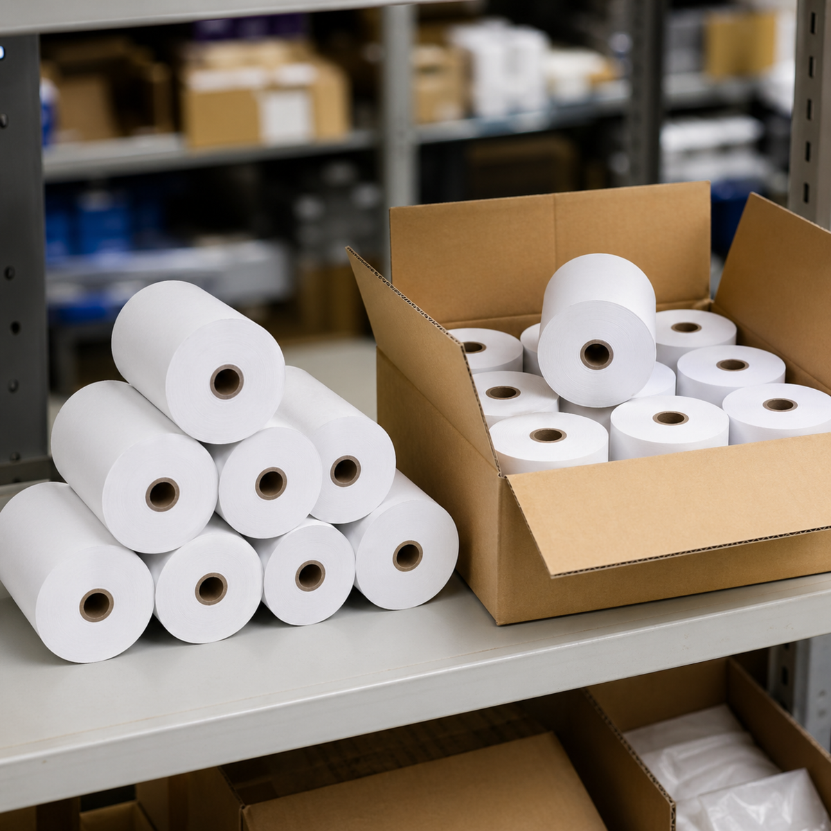 2 1/4" 50 Feet Thermal Paper Roll - (50/Case)