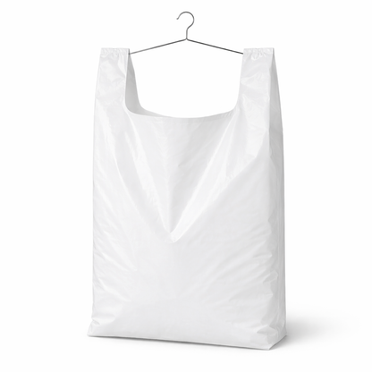 White Extra Large Plastic T-Shirt Bags 15" x 7" x 26" 14 Mic - 500/Case