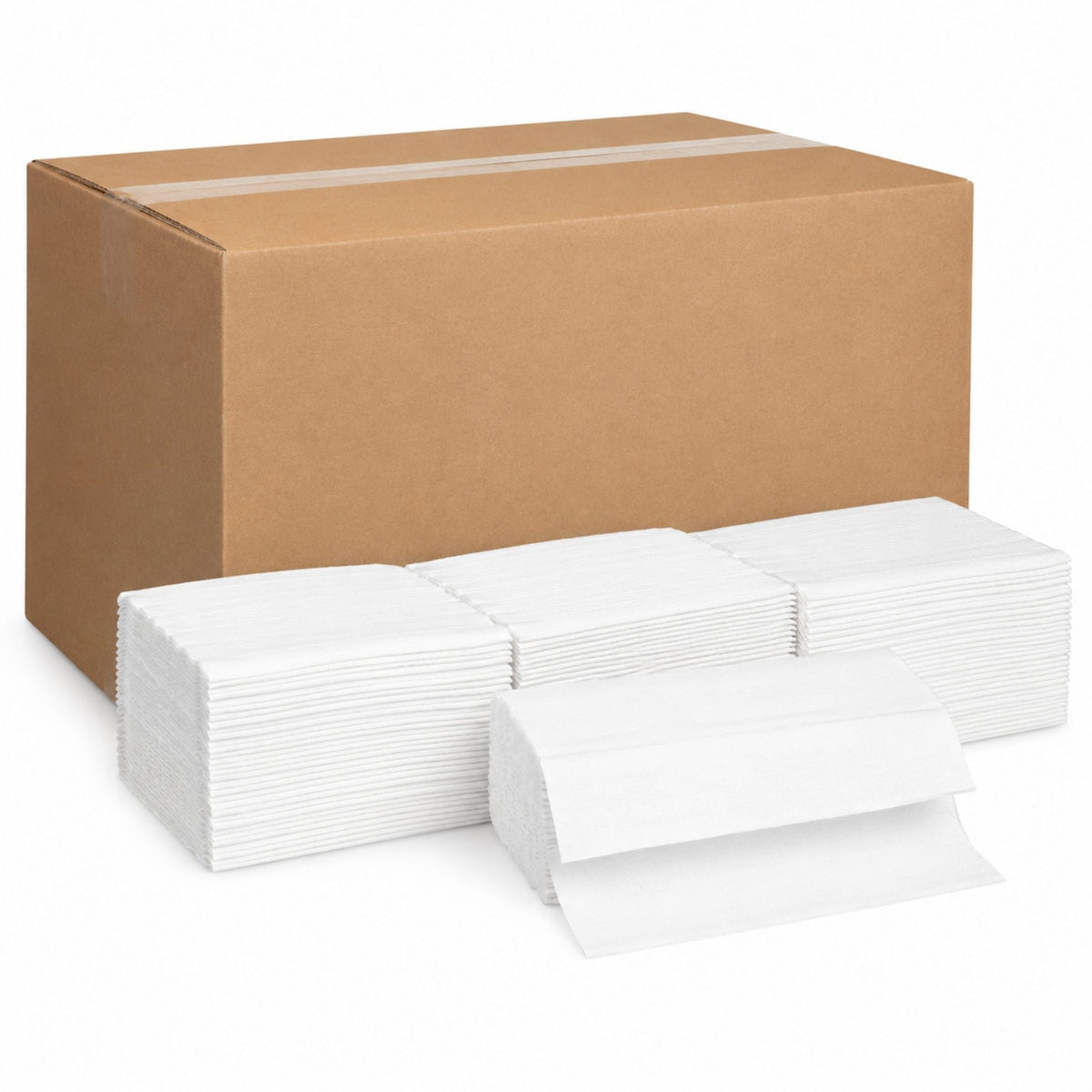 White Interfold Dispenser Napkins - 6,000/Case