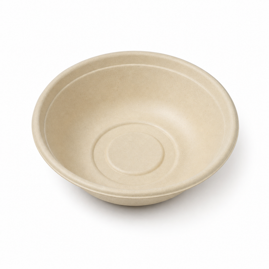 Rise Up 32 oz Natural Bagasse Bowl - 500/Case