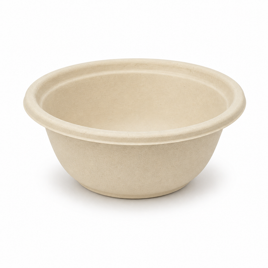 Rise Up 8 oz Natural Bagasse Bowl - 1000/Case