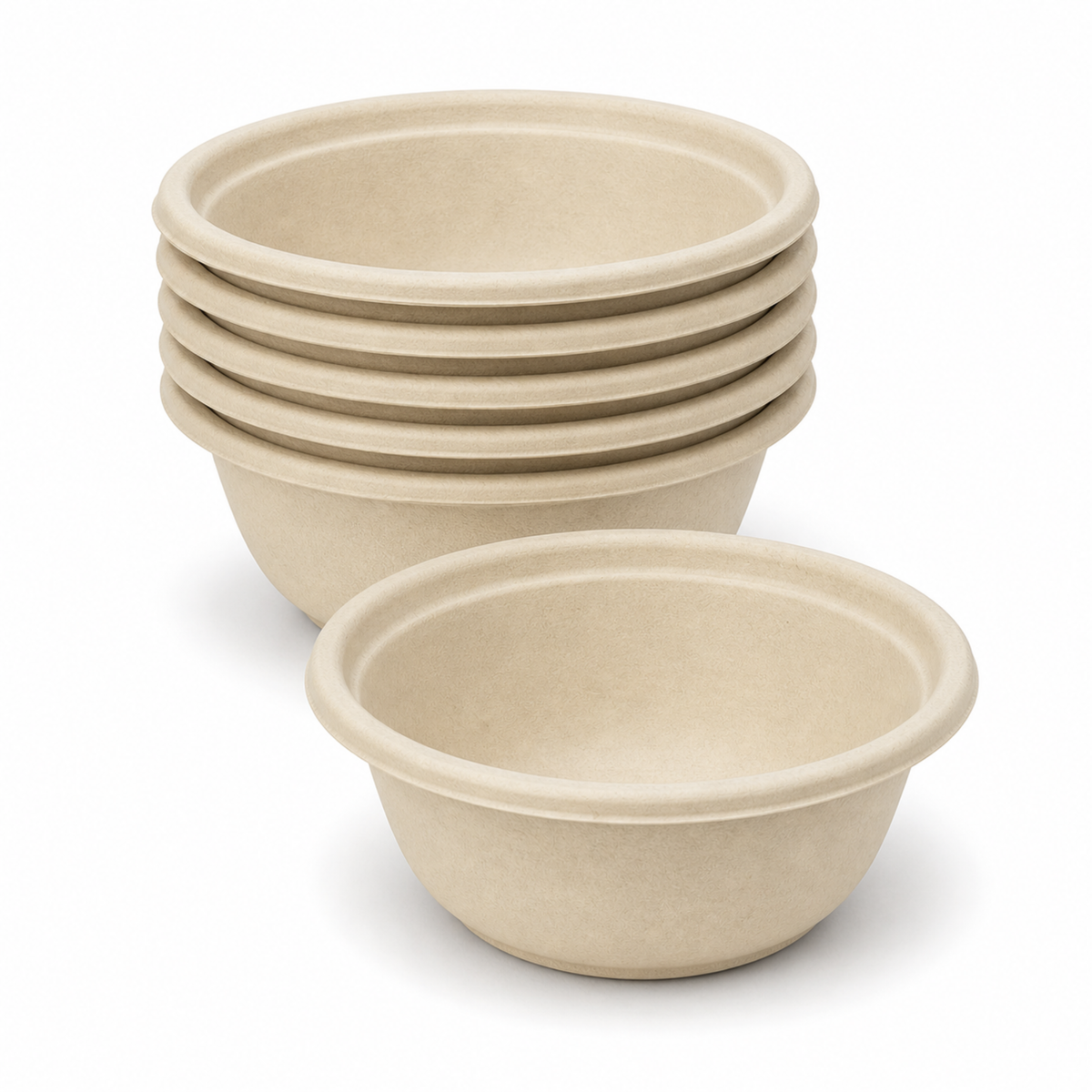 Rise Up 8 oz Natural Bagasse Bowl - 1000/Case