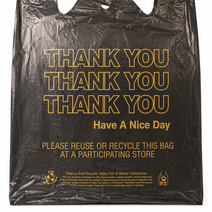 Black T-Sack Large 11.5" x 6.5" x 21" 0.51 Mill - 1000/Case