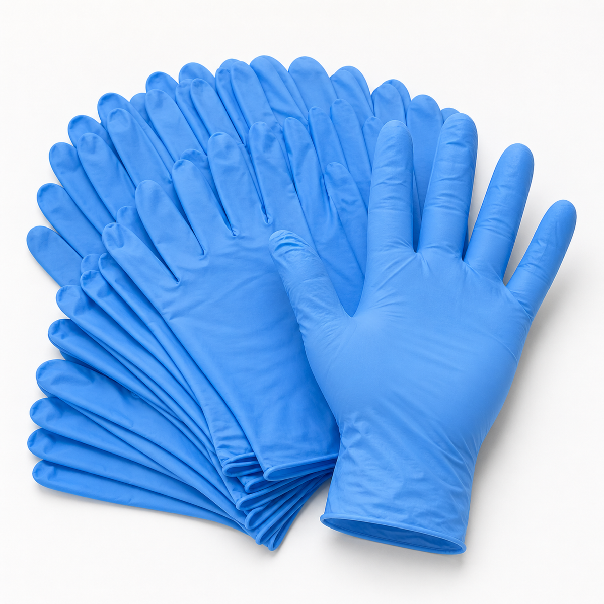 Extra Large Blue Powder-Free Nitrile 4 Mill Thick Gloves