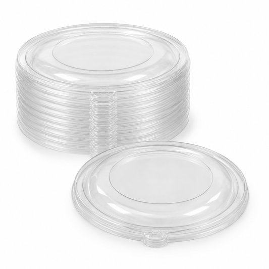 Rise Up Clear Plastic Lid for 32 oz Bagasse Bowl - 500/Case