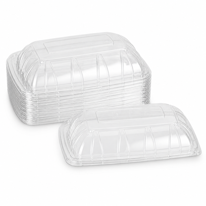 Rise Up Clear Plastic Lid for 3-Compartment Bagasse Taco Tray - 300/Case