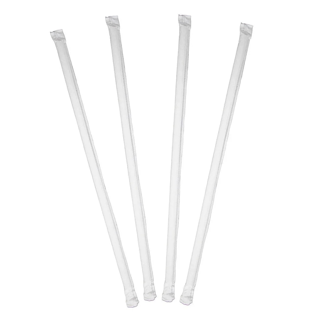 10.25" Crown Jumbo Wrapped Straws 1,200/Case