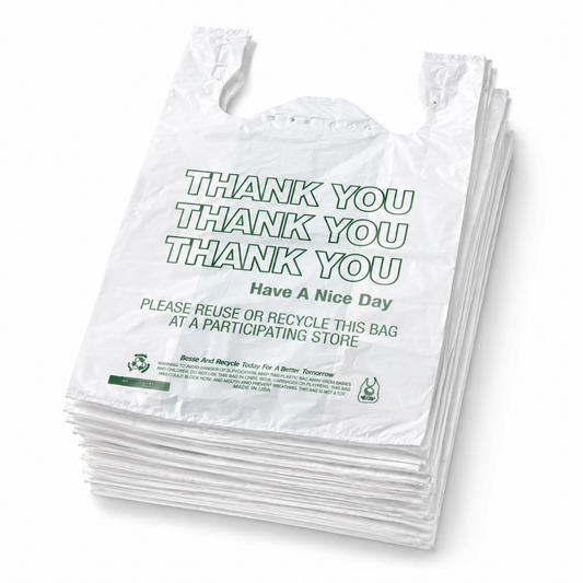White T-Sack Extra Heavy Duty 12" x 7" x 23" - 400/Case