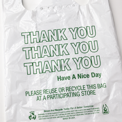 White T-Sack Extra Heavy Duty 12" x 7" x 23" - 400/Case
