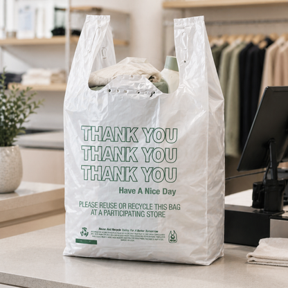 White T-Sack Extra Heavy Duty 12" x 7" x 23" - 400/Case