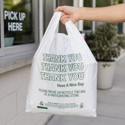 White T-Sack Extra Heavy Duty 12" x 7" x 23" - 400/Case