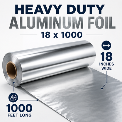 Heavy Duty Aluminum Foil Roll 18" x 1000 ft