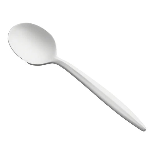 Soup Spoon White Medium Weight (No Wrap) - 1,000/Case