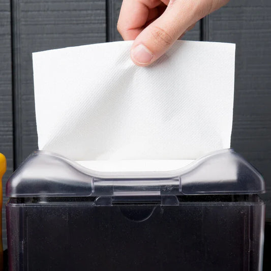 White 2-Ply Wide Interfold 6 1/4" x 4 3/8" Dispenser Napkin - 6,000/Case