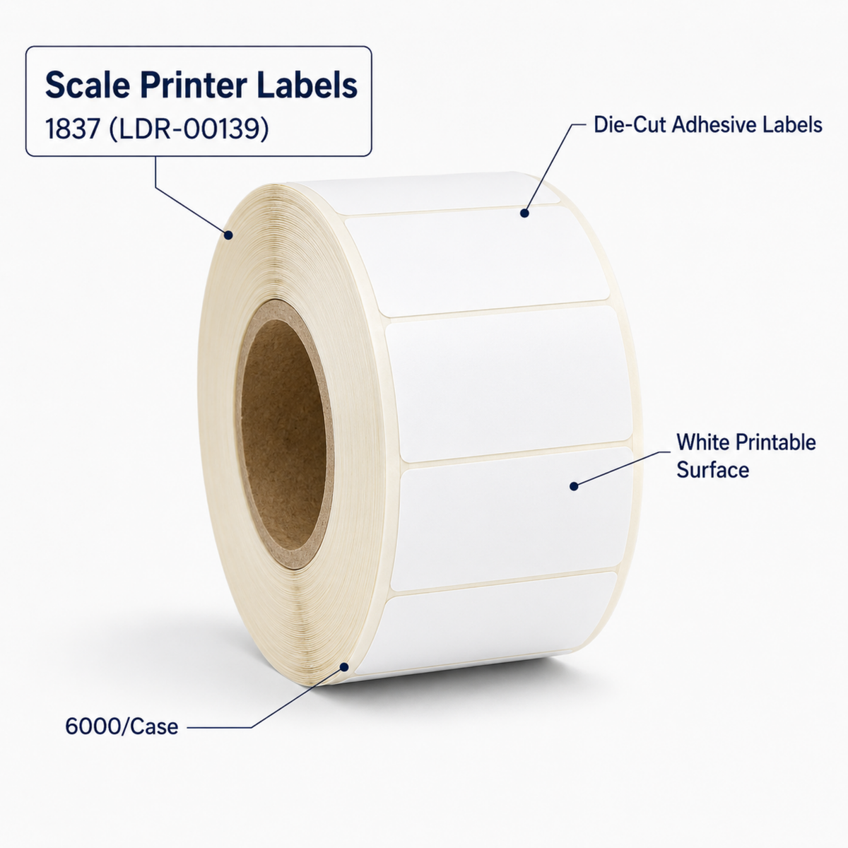 Ishida Scale Labels 1837 (LDR-00139) - 6000 /Case