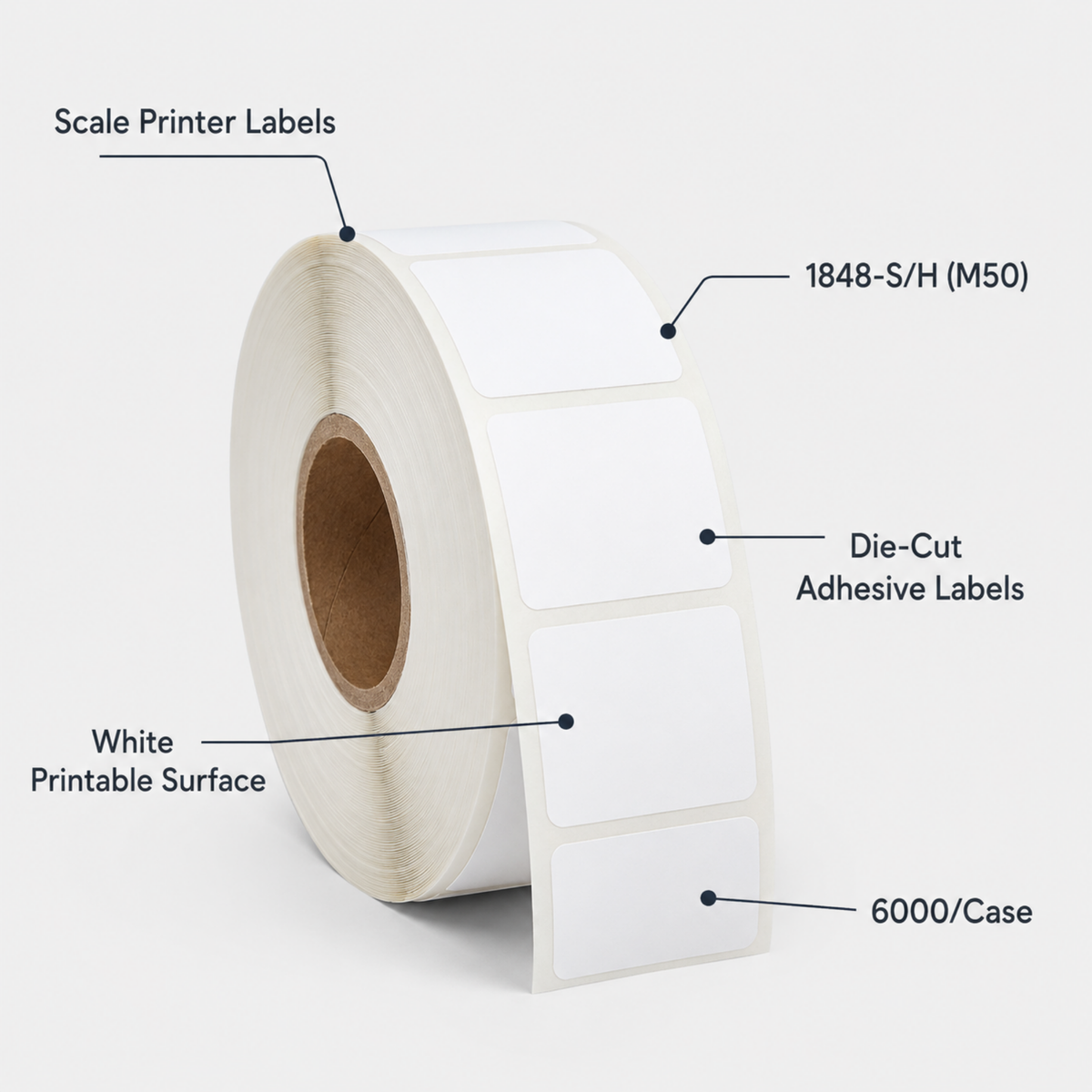 Ishida Scale Labels 1848-S/H (M50) - 6000/Case