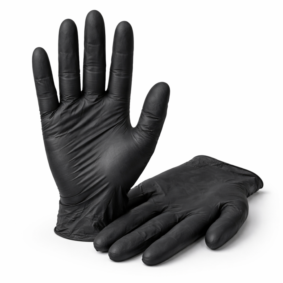Large Black Powder-Free Nitrile 4 Mill Thick Gloves