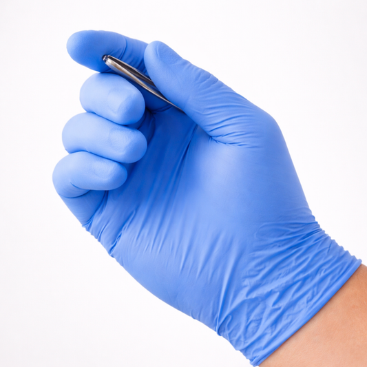 Large Blue Powder-Free Nitrile 4 Mill Thick Gloves