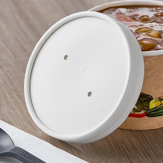 12 oz White Paper Cup Lid - 500/Case