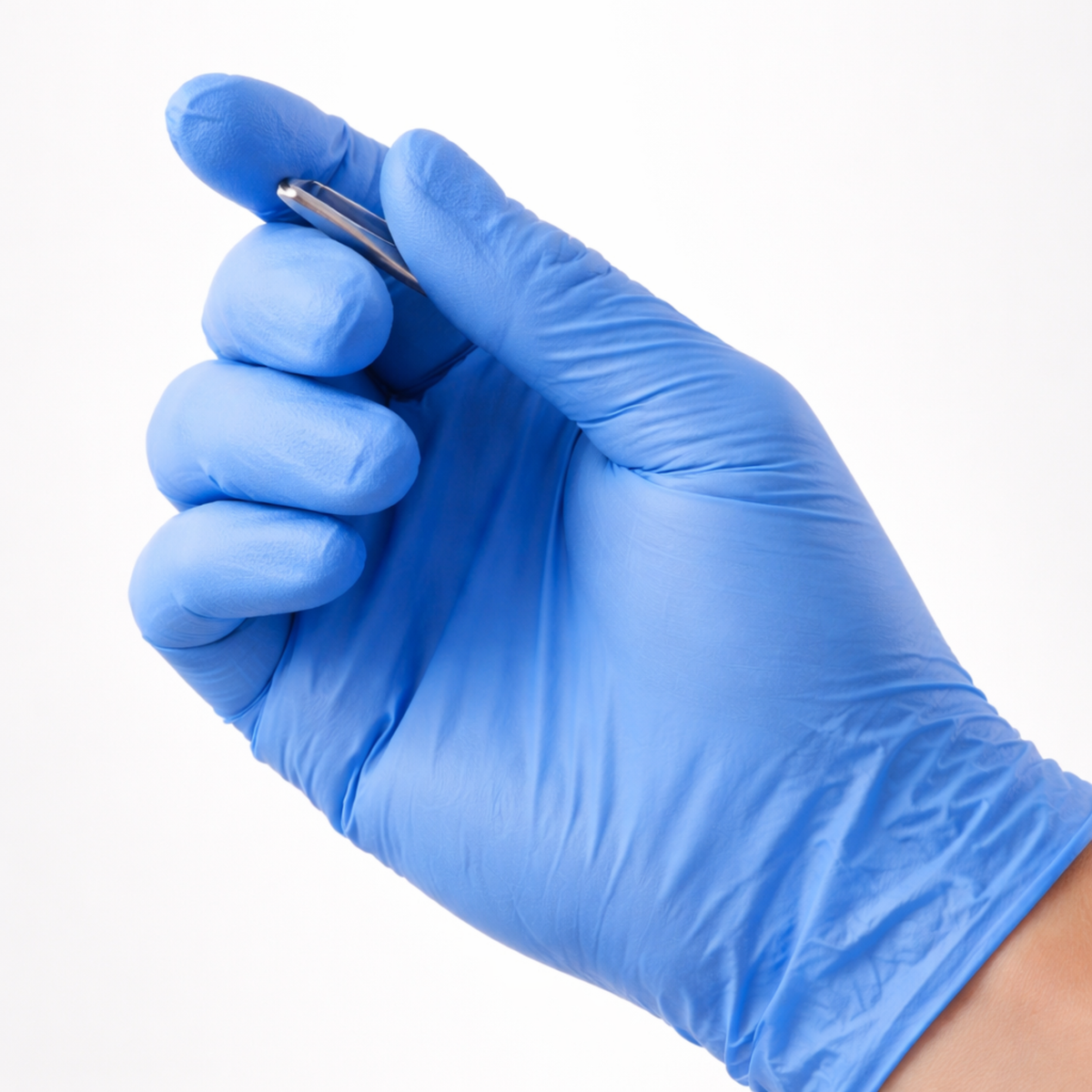Medium Blue Powder-Free Nitrile 4 Mill Thick Gloves