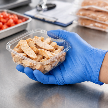Medium Blue Powder-Free Nitrile 4 Mill Thick Gloves