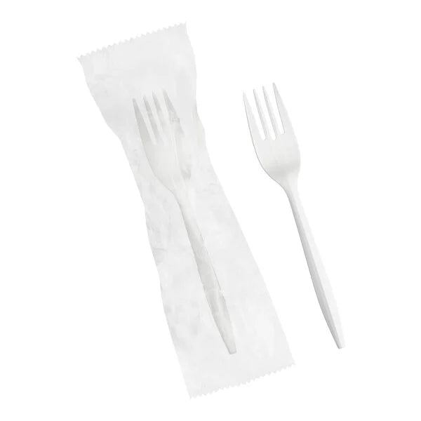 Fork White Medium Weight (Wrapped) - 1,000/Case