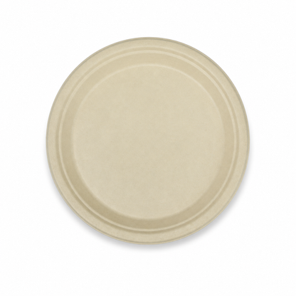 Rise Up 10" Natural Bagasse Round Plate