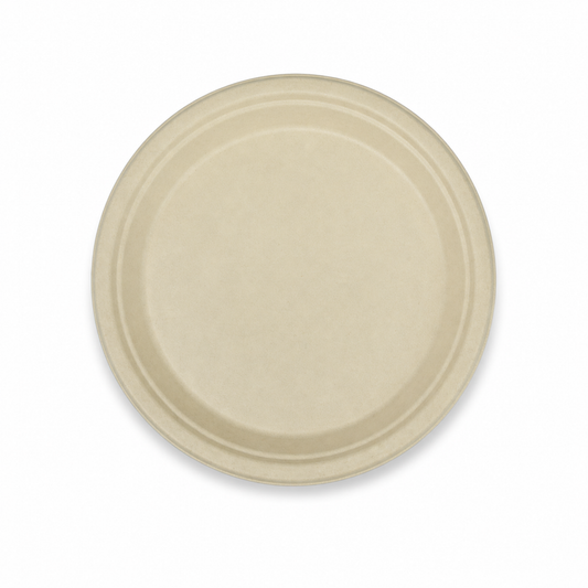 Rise Up 10" Natural Bagasse Round Plate