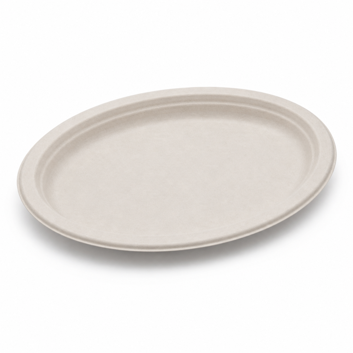 Rise Up 12.5" Natural Bagasse Oval Plate - 500/Case