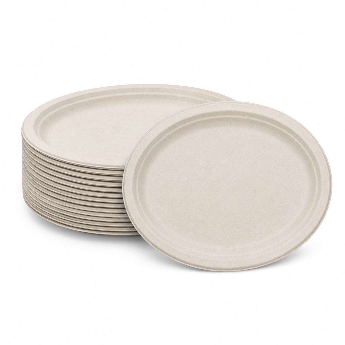 Rise Up 12.5" Natural Bagasse Oval Plate - 500/Case