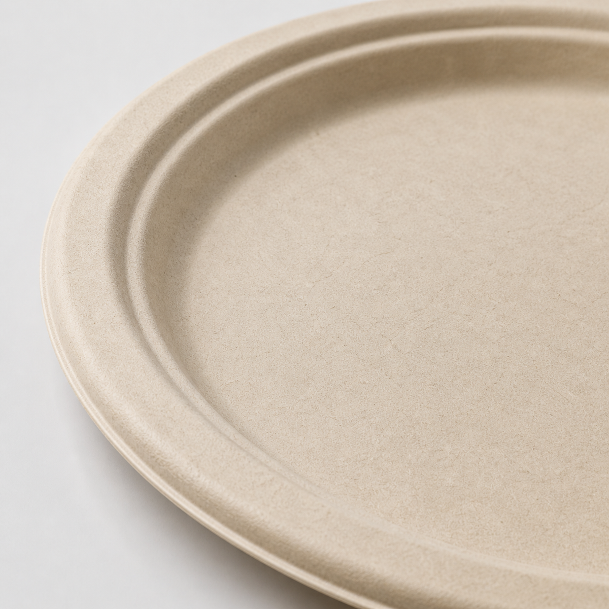 Rise Up 9" Natural Bagasse Round Plate