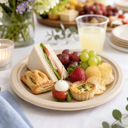 Rise Up 9" Natural Bagasse Round Plate