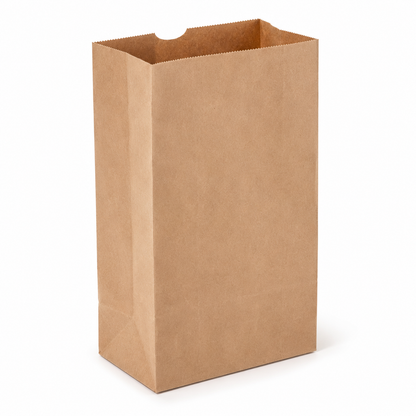 Brown Kraft Paper Bag #2 - 2 lb - 500 Bags/Case