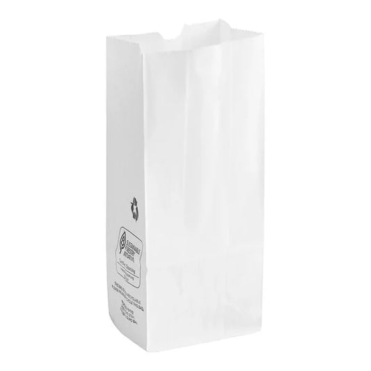 Imported #2 lb. White Paper Bag - 500/Pack