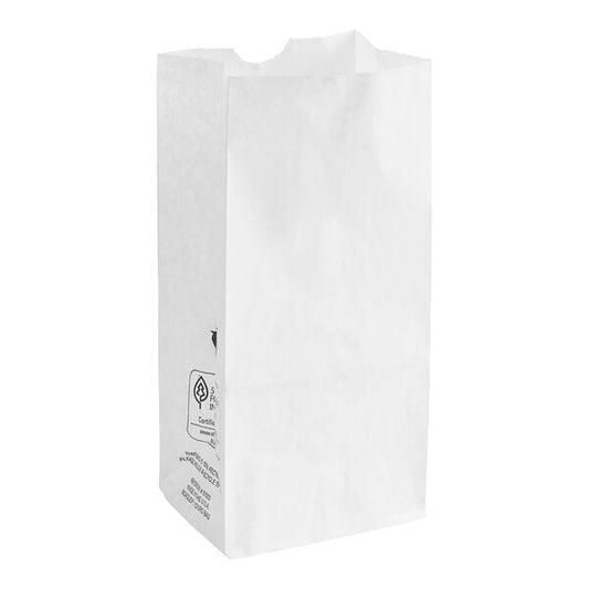 Imported 3 lb White Paper Bag - 500/Pack