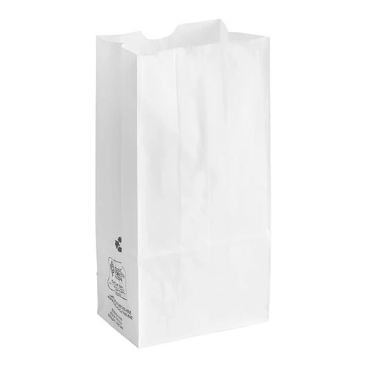 Imported 5 lb White Paper Bag - 500/Pack