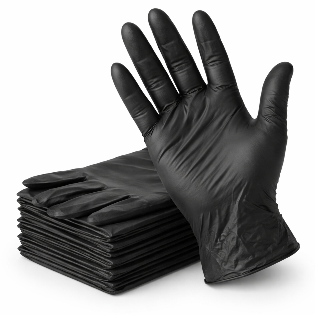 Small Black Powder-Free Nitrile 4 Mill Thick Gloves