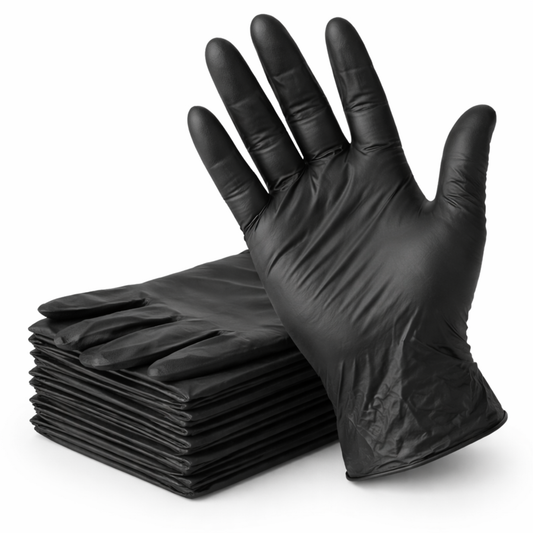 Small Black Powder-Free Nitrile 4 Mill Thick Gloves