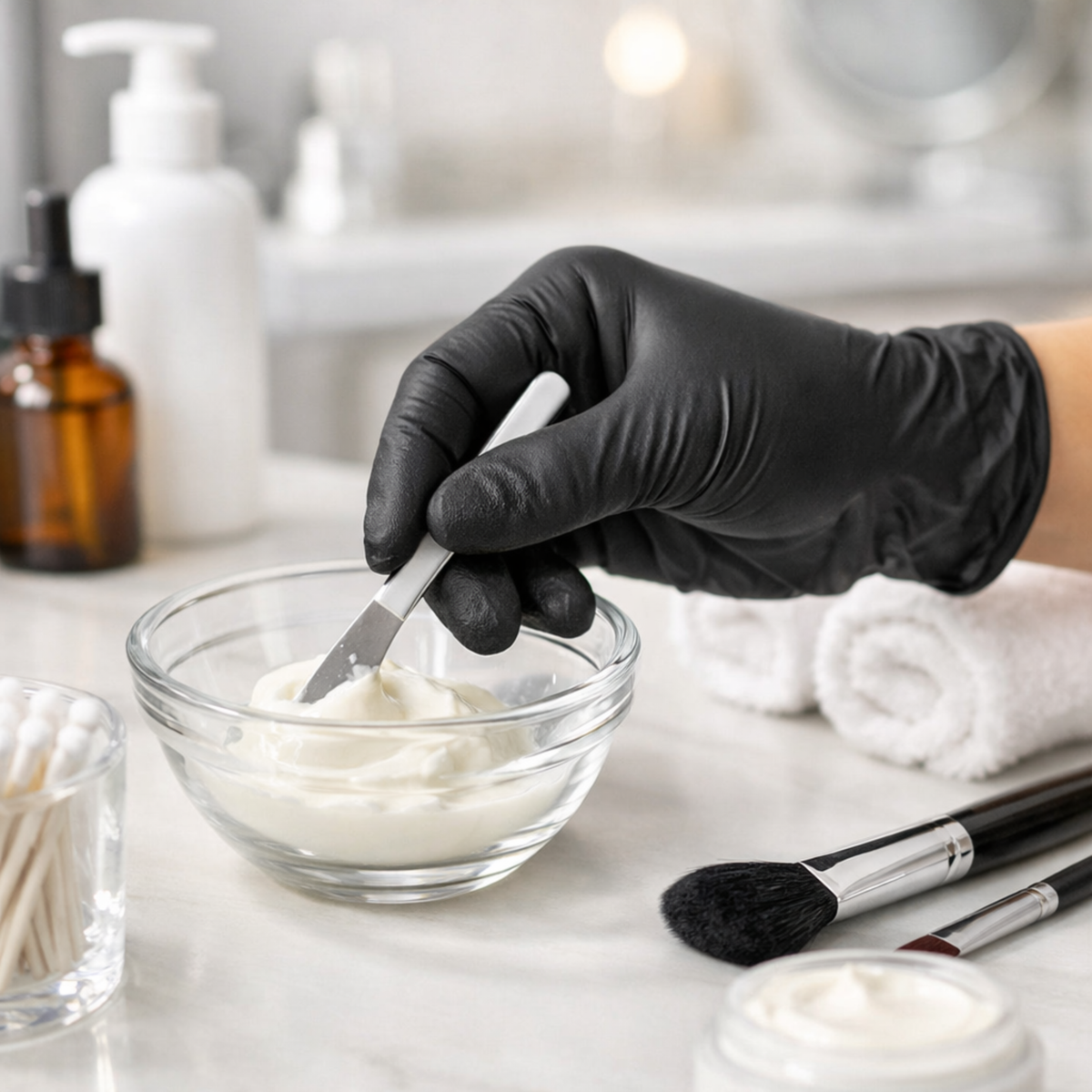 Small Black Powder-Free Nitrile 4 Mill Thick Gloves