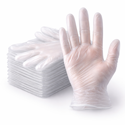 Small Powder-Free Clear Vinyl 4.5 Mill Thick Gloves